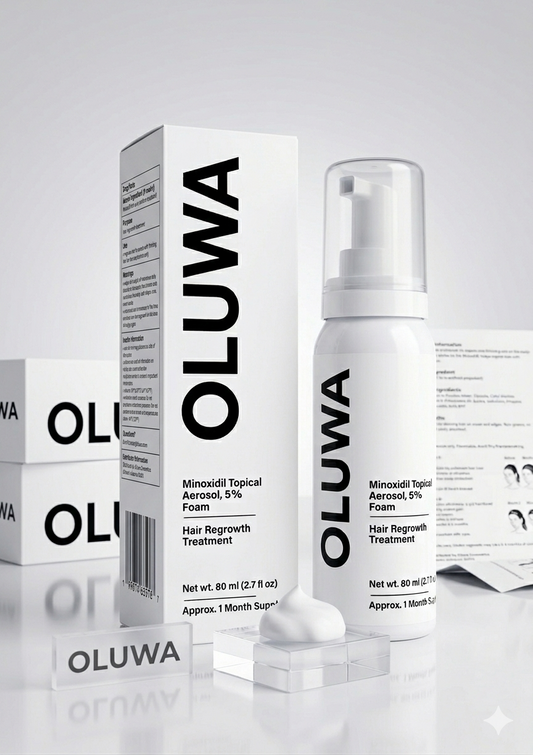 OLUWA 5% Minoxidil Hair Regrowth Foam (1 Month Supply) – Advanced Hair Densifying Treatment for Thinning Hair