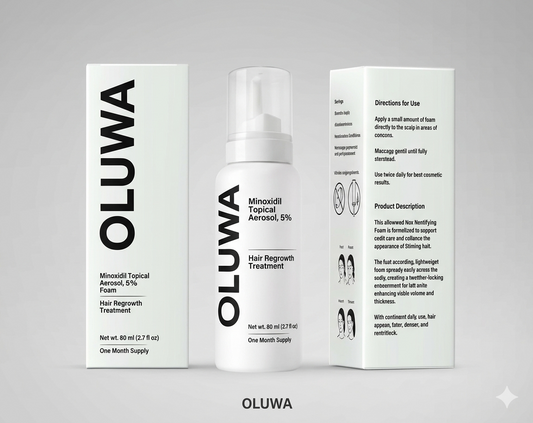 OLUWA 5% Minoxidil Hair Regrowth Foam (1 Month Supply) – Advanced Hair Densifying Treatment for Thinning Hair